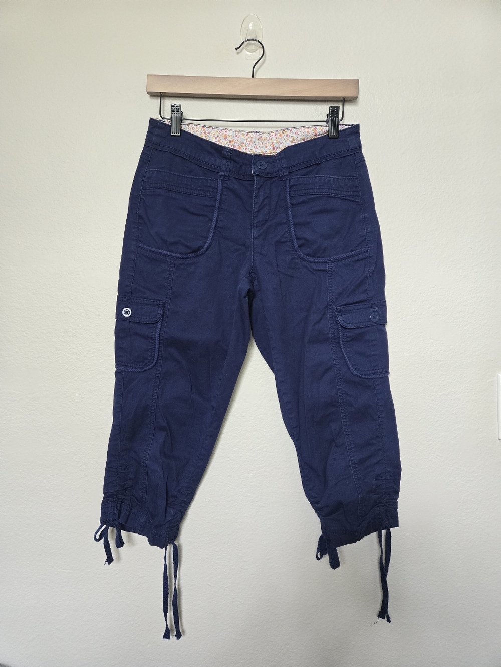 Blue Cargo Capri Pants Size 2 Petite